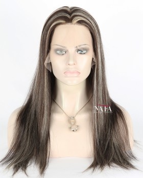18-inch-black-wig-with-blonde-highlights-monofilament-human-hair-wig