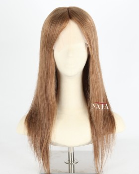 18-inch-brown-blonde-hair-glueless-lace-frontal-wig