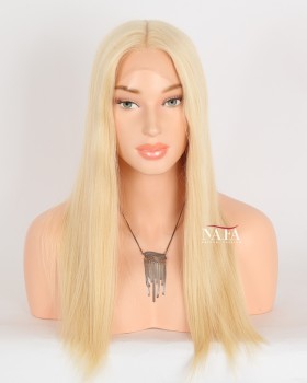 18-Inch 613 Blonde Hd Lace Frontal Human Hair Wig