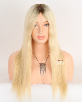 18-Inch Beyonce Blonde Ombre Transparent Lace Wig