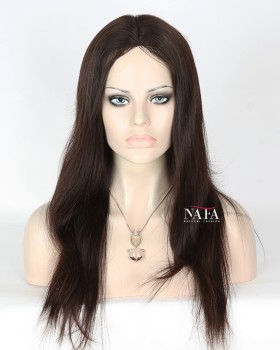 18-inch Black Straight Human Hair Glueless Wig