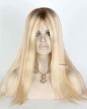 18-Inch Blonde Ombre Glueless Lace Wig