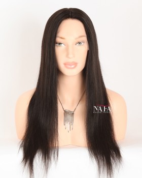 18-Inch Long Straight Black Hair Wear and Go Wig
