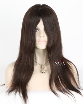 18-Inch Natural Looking Real Human Hair Wig for Women