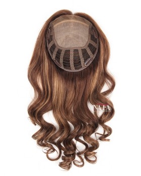 18 Inch Crown Wavy Hair Topper for Women Thinning Hair
