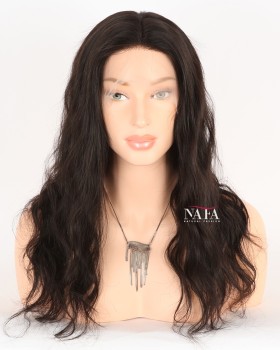 18 Inch Natural Wave Brazilian Hair Silk Base Closure Wig
