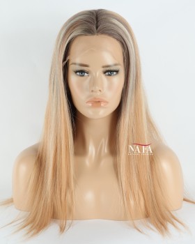 Top Fashion 18in Straight Ombre Human Hair Wig