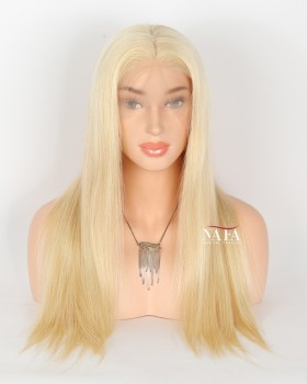 20-Inch 180 Density 613 Blonde Human Hair Wig