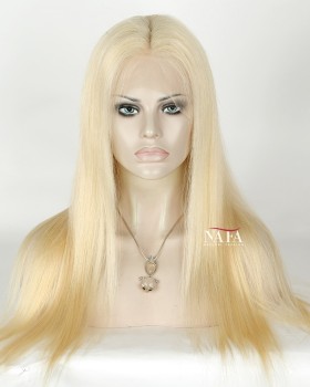 20 Inch Straight 613 Blonde Human Hair Wig