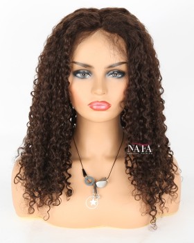 22 Inch Human Hair Curly Wig Tight Curl Lace Front Wigs