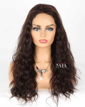 Best Natural Looking Natural Hair Long Black Wavy Wig