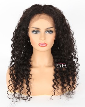 Black 150 Density Human Hair Curly Wig