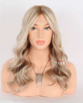 16-inch-blonde-wavy-hair-glueless-wig-ombre-for-white