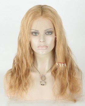 Blonde Brazilian 18 Inch Body Wave Lace Front Human Hair Wig