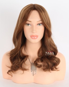 16-inch-chestnut-brown-human-hair-beach-wave-wig