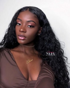 Natural Hair Color Wig Natural Wave Glueless Wig 