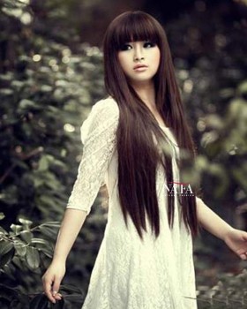 Long Dark Brown Straight Wig Silk Base Human Hair Wigs