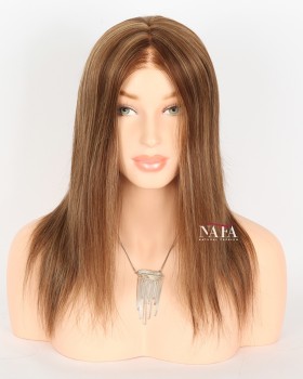 14-inch-light-brown-human-hair-glueless-wig-with-blonde-highlights