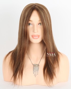 14-inch-chestnut-light-brown-human-hair-wig-with-blonde-highlights