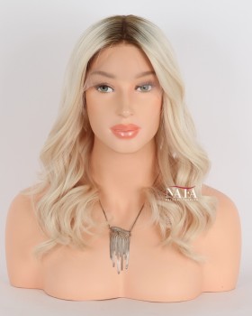 14-inch-mid-length-wavy-ombre-brown-to-blonde-hair-wig