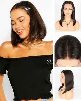 middle part bob wig