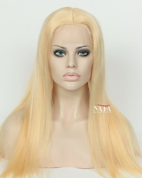 Straight Blonde Silk Top Lace Wig