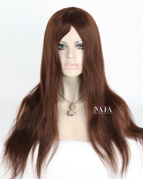 Unparalled Elegance 20-Inch Brown Human Hair Hd Lace Glueless Wig