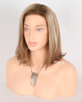 10-Inch Short Human Hair Blunt Cut Glueless Bob Wig