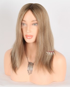 12-inch-brown-roots-blonde-highlight-hair-wig