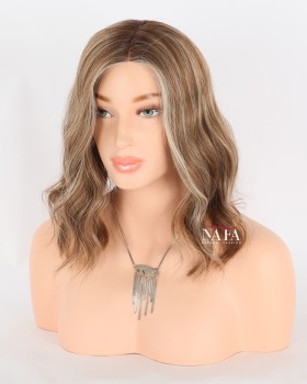 12-Inch All One Length Bob Style Beave Wave Glueless Lace Wig