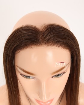 12-Inch Chocolate Brown Receding Hairline Hair Piece