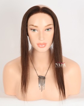 12-Inch Dark Brown Hairline Hair Piece for Hiding Receding Hairline