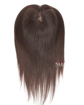 12 Inch Natural Black Silk Hair Topper for Thinning Hair