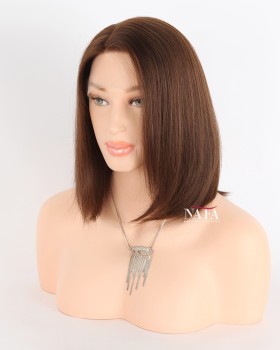 12 Inch Real Human Hair Short Cut Bob Straight Wig