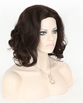 14-Inch Shoulder Length Big Curly Real Hair Wig