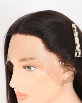 14 Inch Light Yaki Straight Silk Top Human Hair Wig