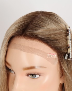 16-Inch Blonde Ombre Human Hair Wig for Ladies