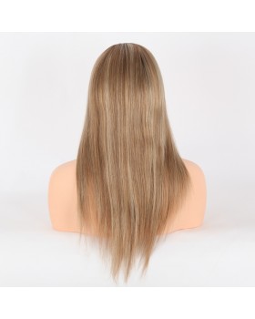 16-Inch Brown With Blonde Highlight Wear and Go Glueless HD Lace Wig