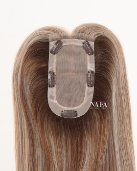 16-Inch Human Hair Wiglets for Thinning Hair On Top Of Head for Female