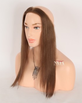 16-inch Light Brown Invisible Hairline Extension for Thinning Hairline