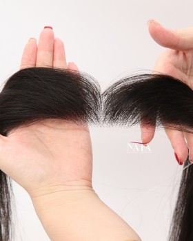 16-Inch Natural Black Hairline Topper for Women's Thinning Hairline