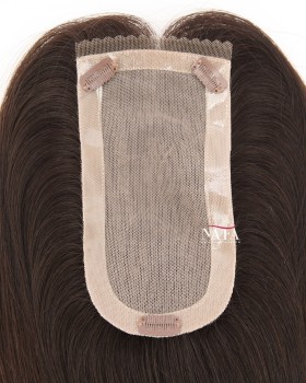 16-Inch Natural Brown Light Volume Hair Topper for Bald Spot Top Of Head