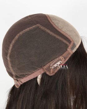 16-Inch Natural Human Hair Black Wigs that Look Real