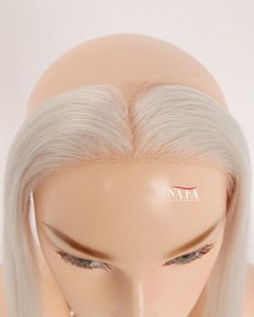 16-Inch Premium Gray Halo Wire Hairline Wig Topper