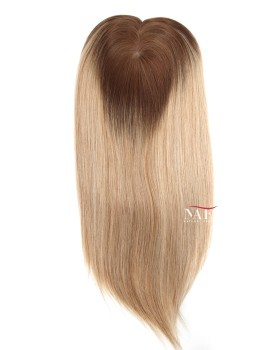 16 In Ombre Human Hair B116 Silk Base Hair Topper for Women