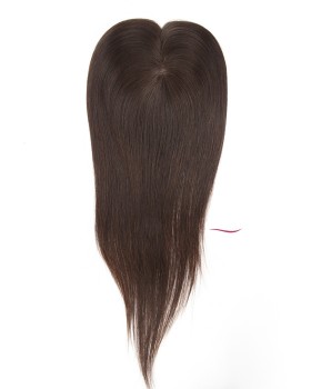 16 Inch Black Ladies Top Hair Piece for Thinning Hair
