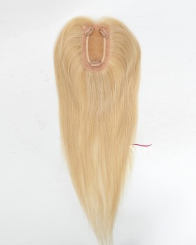 16 Inch Blonde Female Hair Pieces for Thinning Hair On Top