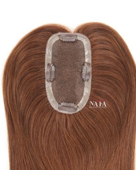 16 Inch European Chestnut Brown Hair Topper for Women