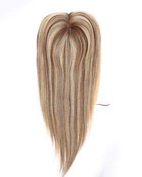 16 Inch Large Base Real Hair Topper for Women Thinning Hair