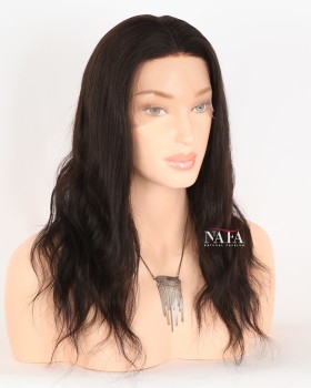 16 Inch Natural Looking Natural Hair Silk Top Wig
